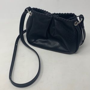 Liz Claiborne black leather small crossbody purse